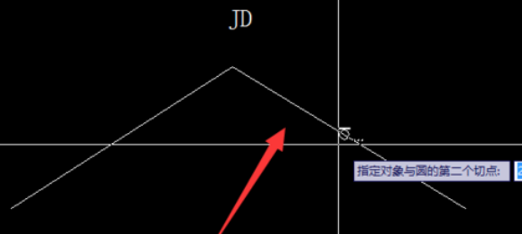 CAD中怎么根據切線交點繪制曲線