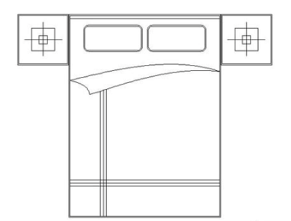 怎么用CAD绘制双人床