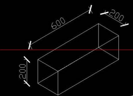 CAD使用斜二测方法绘制长方体的妙用