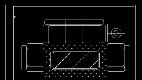 CAD怎么繪制沙發平面圖？